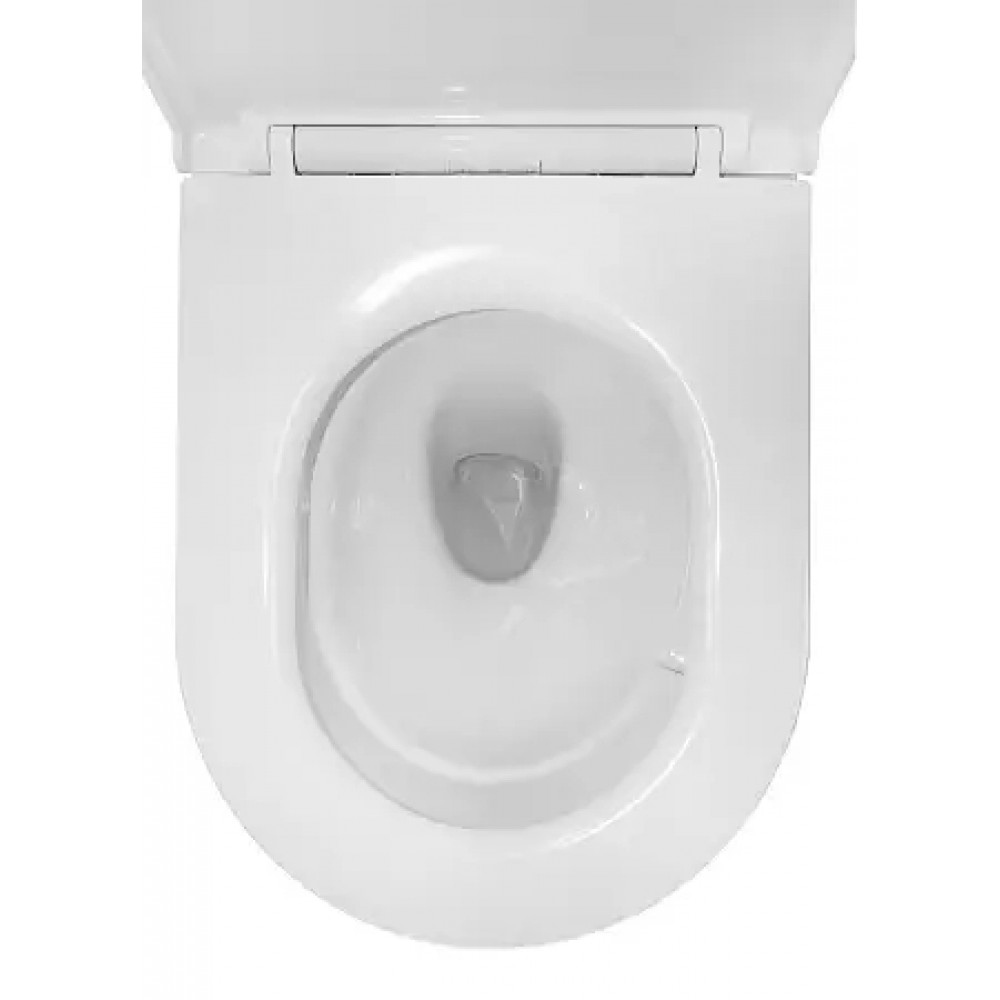 AZ-8300 Унитаз напольный MIZEN с системой смыва Tornado, безободковый с сиденьем микролифт 660*360*800mm