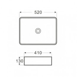 AZ-2074B Раковина накладная. Размер 520*410*130 мм