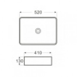 AZ-2074B Раковина накладная. Размер 520*410*130 мм