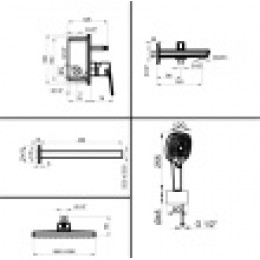 TREYA Промо-комплект встраиваемый для ванны, хром