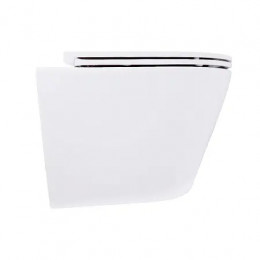 AZ-5179T-WHT BLISS Унитаз подвесной с системой смыва Tornado в комплекте с быстросъемным сиденьем микролифт, дюропласт 485*360*365mm