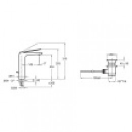E97347-CP AVID Высокий смеситель для умывальника с донным клапаном, Хром