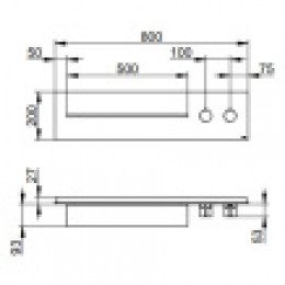 56162013002 meTime spa Панель для ванны и душа с термостатом на 2 потока (нужна СЧ 56162000072)