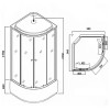 CS-985TM/W-100 Душ. Кабина 1000x1000x2150 поддон 26 см