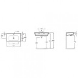 EXAE112-Z-00 VOX Раковина-столешница мебельная /80Х46/ белая