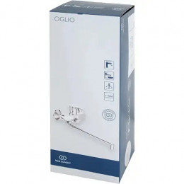 BD044AA ALPHA Однорукоятковый настенный смеситель для ванны/душа с длинным изливом, с керамическим переключателем, монтаж на стандартных эксцен