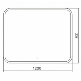 AZARIO зеркало Стив 1200*800 сенсор выкл