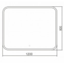 AZARIO зеркало Стив 1200*800 сенсор выкл