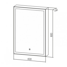 AZARIO зеркало-шкаф Киото 60 (600*800) сенсорный выключатель