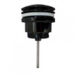 Донный клапан для умывальника G 1 1/4 латунь, ЧЕРНЫЙ, матовый, CLIC-CLAC, блистер. AZARIO, AZ-105-BL