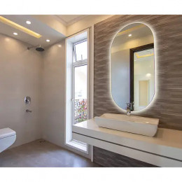 AZARIO зеркало Viva - GOLD 550х1050 бесконтактный сенсор, гор/верт , парящая подсветка (в стену)