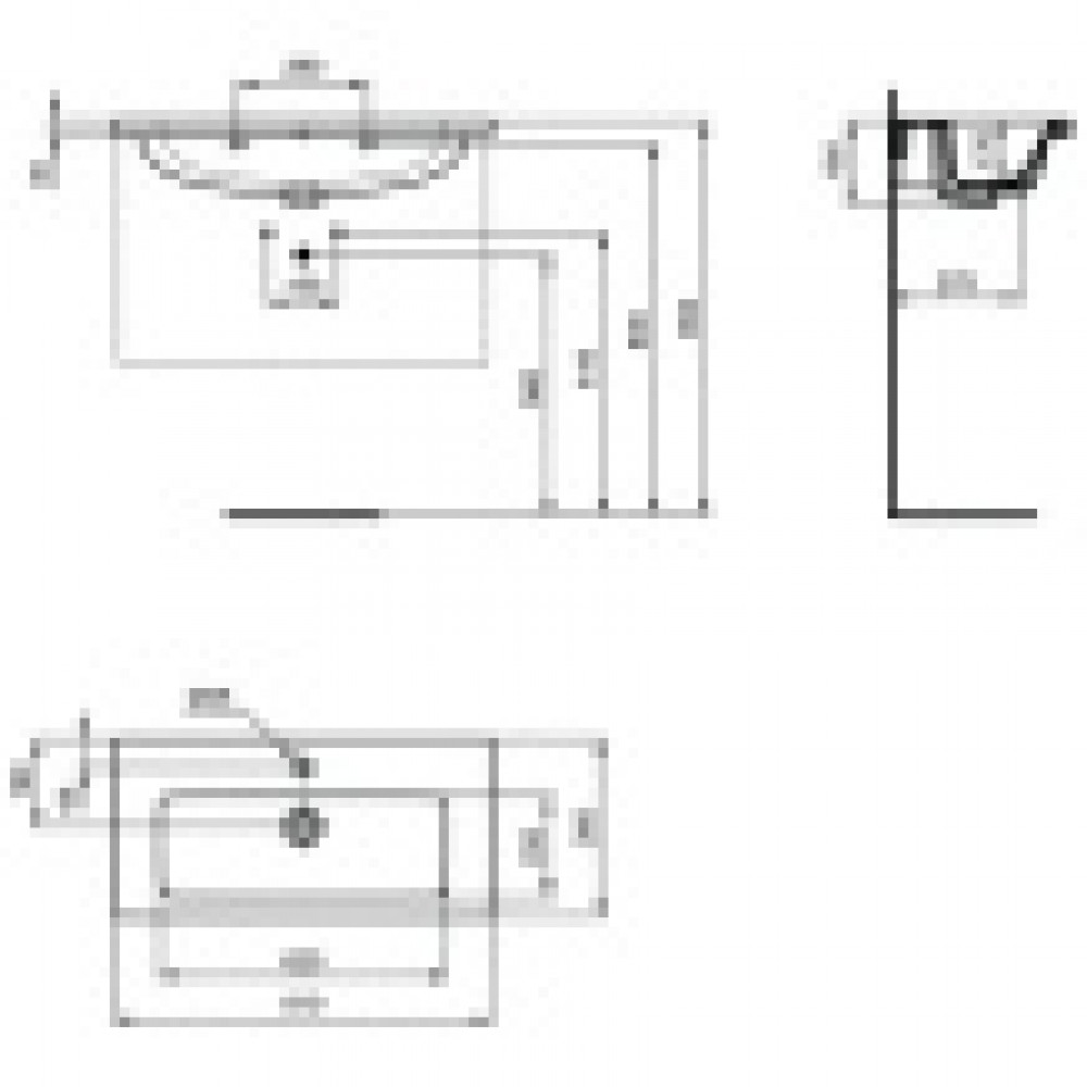 T458901 Ideal Standard i.life S Vanity Раковина 81x39 см с отверстием под смеситель, с отверстием перелива, без крепежа. Узкая проекция - 38,5 см. Для
