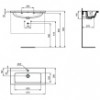 T458901 Ideal Standard i.life S Vanity Раковина 81x39 см с отверстием под смеситель, с отверстием перелива, без крепежа. Узкая проекция - 38,5 см. Для