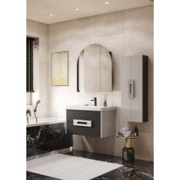 Ар-Деко Шкаф-колонна двустворчатая Серый Кобальт