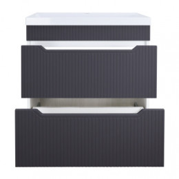 Комплект Тумба HARMONIA 70/2Н ГРАФИТ напольная с раковиной АСТОРИЯ 70