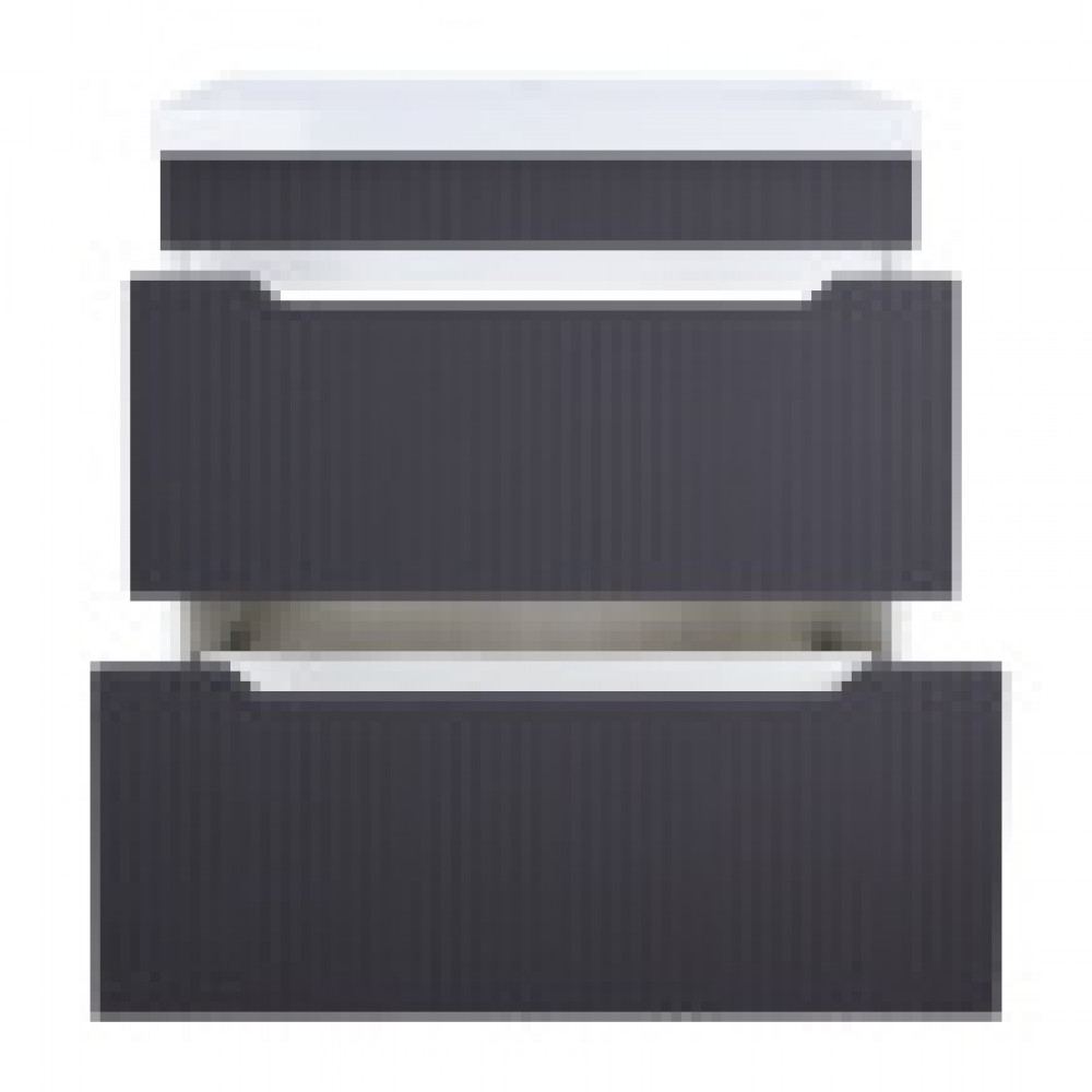 Комплект Тумба HARMONIA 70/2Н ГРАФИТ напольная с раковиной АСТОРИЯ 70