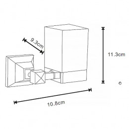 ALTRE Стакан стеклянный подвесной, хром
