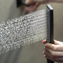 APICE SLIM Комплект для душа с штангой, ручным душем Slim (АБС пластик) и шлангом 1500 мм., цвет хром