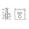 15738400 ShowerSelect Glass Термостат ShowerSelect для двух потребителей, стеклянный, СМ (белый)