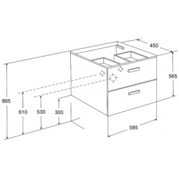 VICTORIA NORD Модуль д/раковины 600 мм, белый