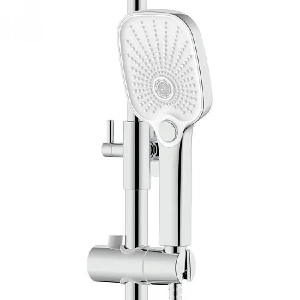 Lursy Душевая система с квадратным тропическим душем, хром