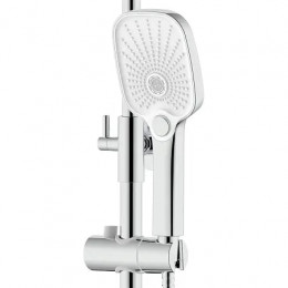 Lursy Душевая система с квадратным тропическим душем, хром