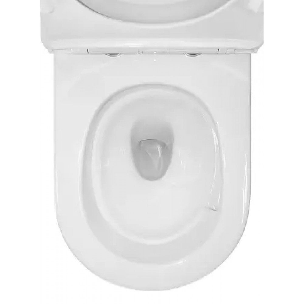 AZ-8300 Унитаз напольный MIZEN с системой смыва Tornado, безободковый с сиденьем микролифт 660*360*800mm