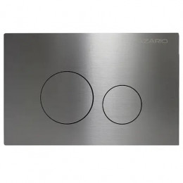 AZARIO NEW-TS Клавиша смыва AZ-SS-002-BR матовая (КРУГЛАЯ) нержавеющая сталь 245x162,5x30,4мм (инст. AZ-G12 и AZ-TS006T)