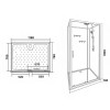 CS-3010TM/W-120R Душ. Кабина 1200x8000x2150 поддон 14 см