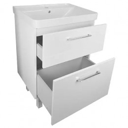 Комплект Тумба Ника 60 Н (600*475*850) Напольная с раковиной Monte 60