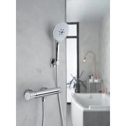 E24325-CP RIVOLI Смеситель для ванны/душа с термостатом, хром
