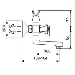 BA361AA LIFE Смеситель для ванны/душа