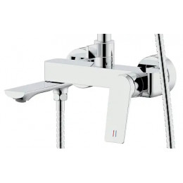 Lursy Душевая система с квадратным тропическим душем, хром