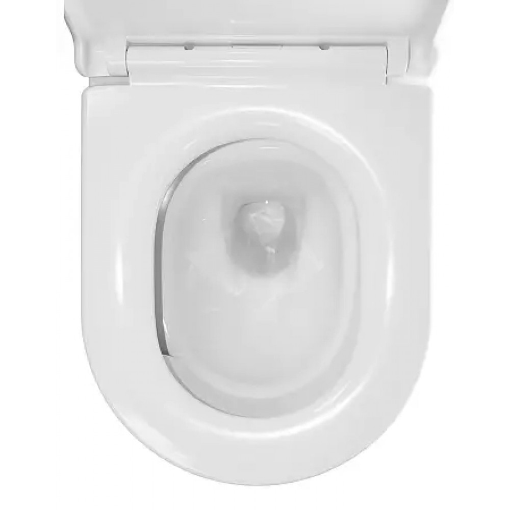 LANDER Унитаз подвесной безободковый с сиденьем микролифт, смыв ТОРНАДО. Размер 490x350x350 мм (1 место)