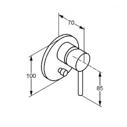 KLUDI BOZZ Встраиваемый смеситель для ванны и душа, черный матовый, арт. 387163976