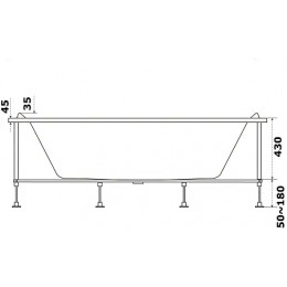 Каркас для ванны Верда 1800х800