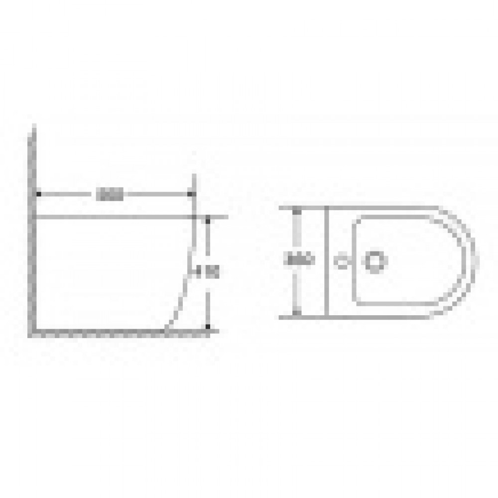 Azario Grado отдельностоящее биде AZ-2141C Размер 560*360*410 мм