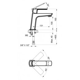 ATRI Смеситель для раковины, хром