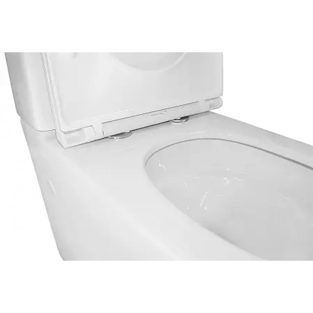 AZ-8300 Унитаз напольный MIZEN с системой смыва Tornado, безободковый с сиденьем микролифт 660*360*800mm