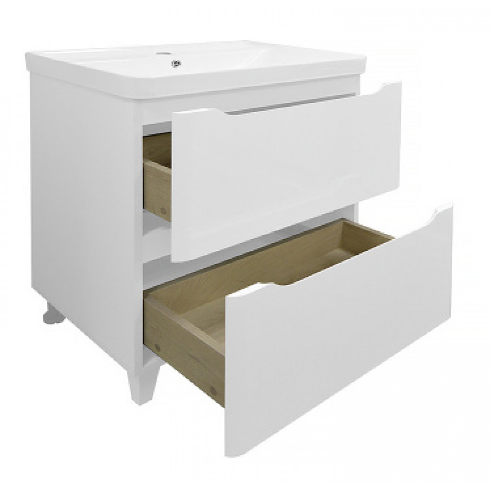 Комплект Тумба LOTOS 80/2 Н (820х475х835) напольная с раковиной Monte 80