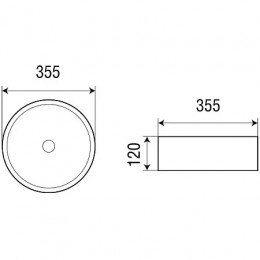 AZ-3134-ST-SW Раковина накладная цвет серебро Размер:355*355*120мм
