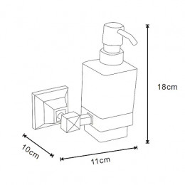 ALTRE Дозатор жидкого мыла стеклянный подвесной, черный матовый