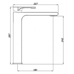 DELANO Смеситель для раковины высокий, хром