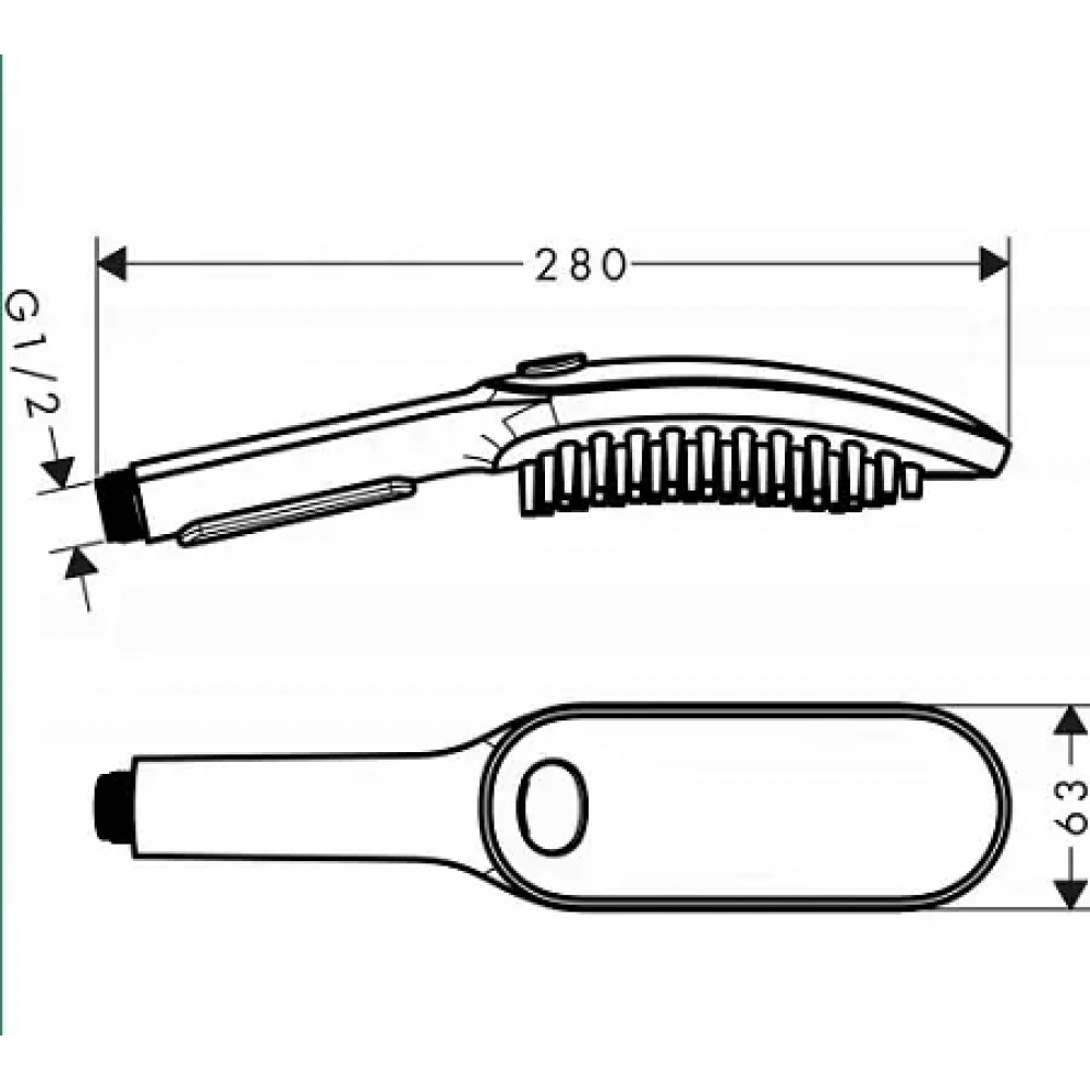 26640700 DogShower Душ для собак 150 3jet, с массажной струей, матовый белый