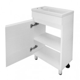 Комплект Тумба Эстима 40Н напольная с раковиной Миранда 40, левая