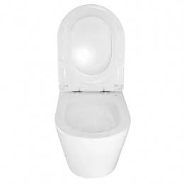 LANDER Унитаз подвесной безободковый с сиденьем микролифт, смыв ТОРНАДО. Размер 490x350x350 мм (1 место)