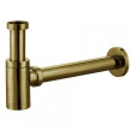 Сифон без выпуска для умывальника G 1 1/4 латунь, цилиндр, БРОНЗА  блистер. AZARIO