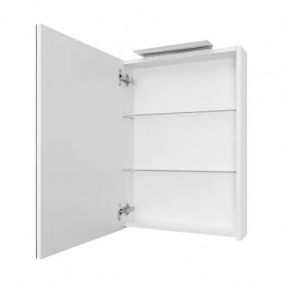 OLETA Шкаф зеркальный 500мм левый, белый глянец