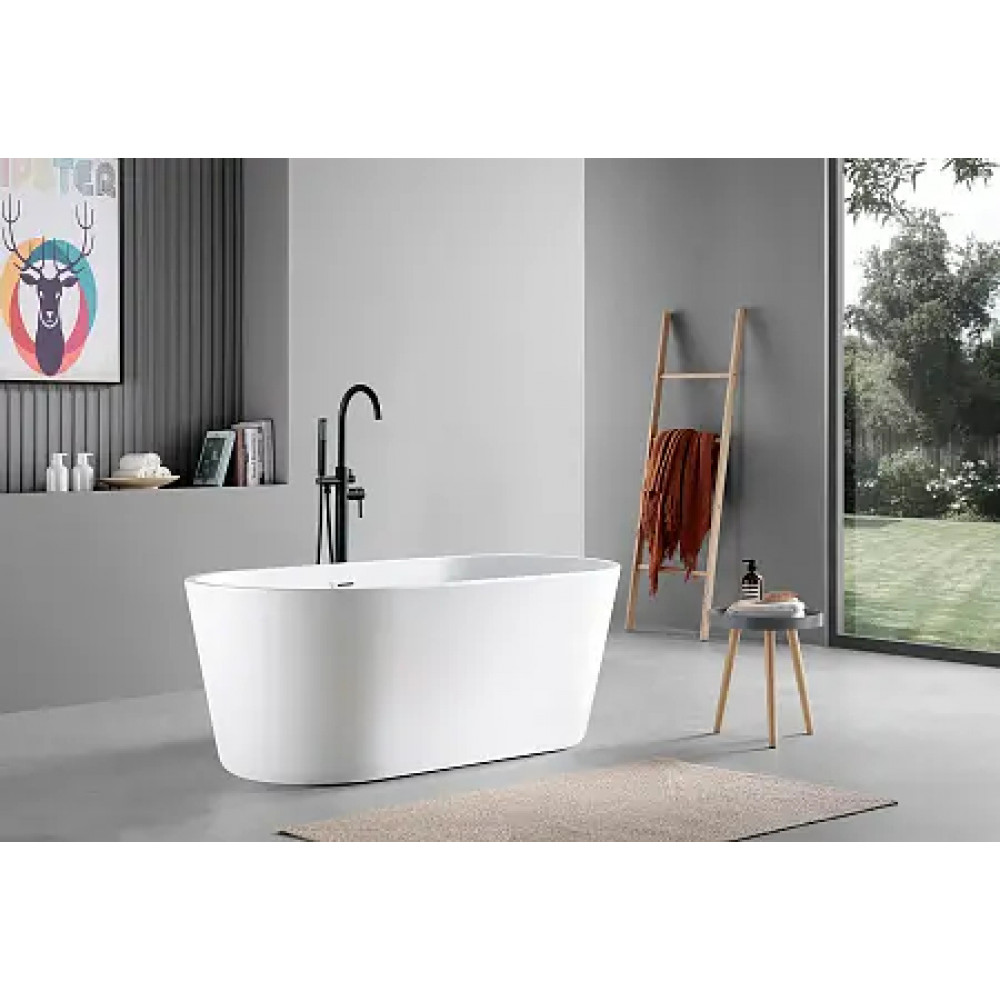 RICH Ванна акриловая отдельностоящая  в комплекте с сифоном и металлической рамой 1700x800x580 мм