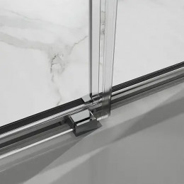 AZ-Y43-100-MB-CL Душевое ограждение SHANGHAI DRO-100х195-MB-CL, прозрачное стекло 6 мм, профиль матовый черный